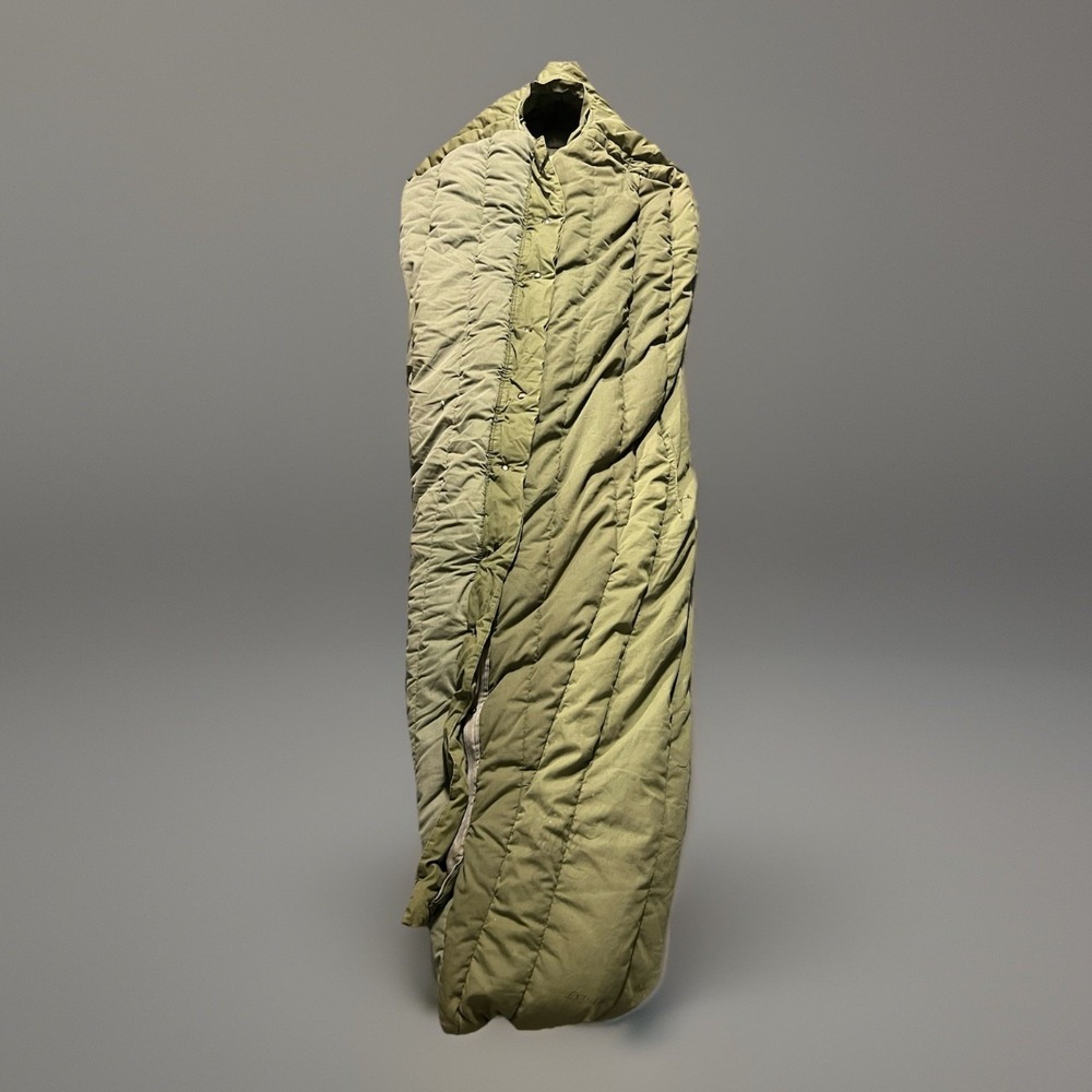 Vtg USGI Military Extreme Cold Weather Sleeping Mummy Bag Down Camping Repaired